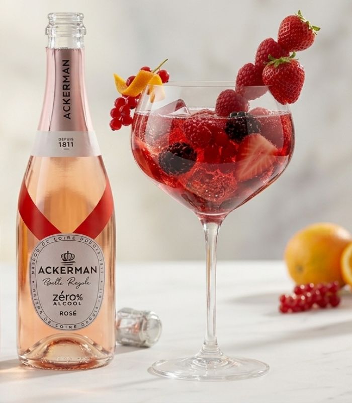 Cocktail sans alcool rosé Ackerman